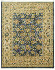 Vamave Uşak Halısı Lacivert Bej Çiçek Desenli El Dokuma 242x304 cm 49098