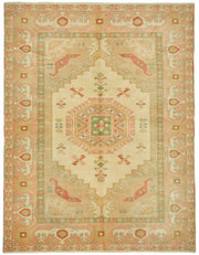 Vamave Geometrik Desenli Bej ve Pembe Uşak Düz Dokuma Halı 213x278 cm
