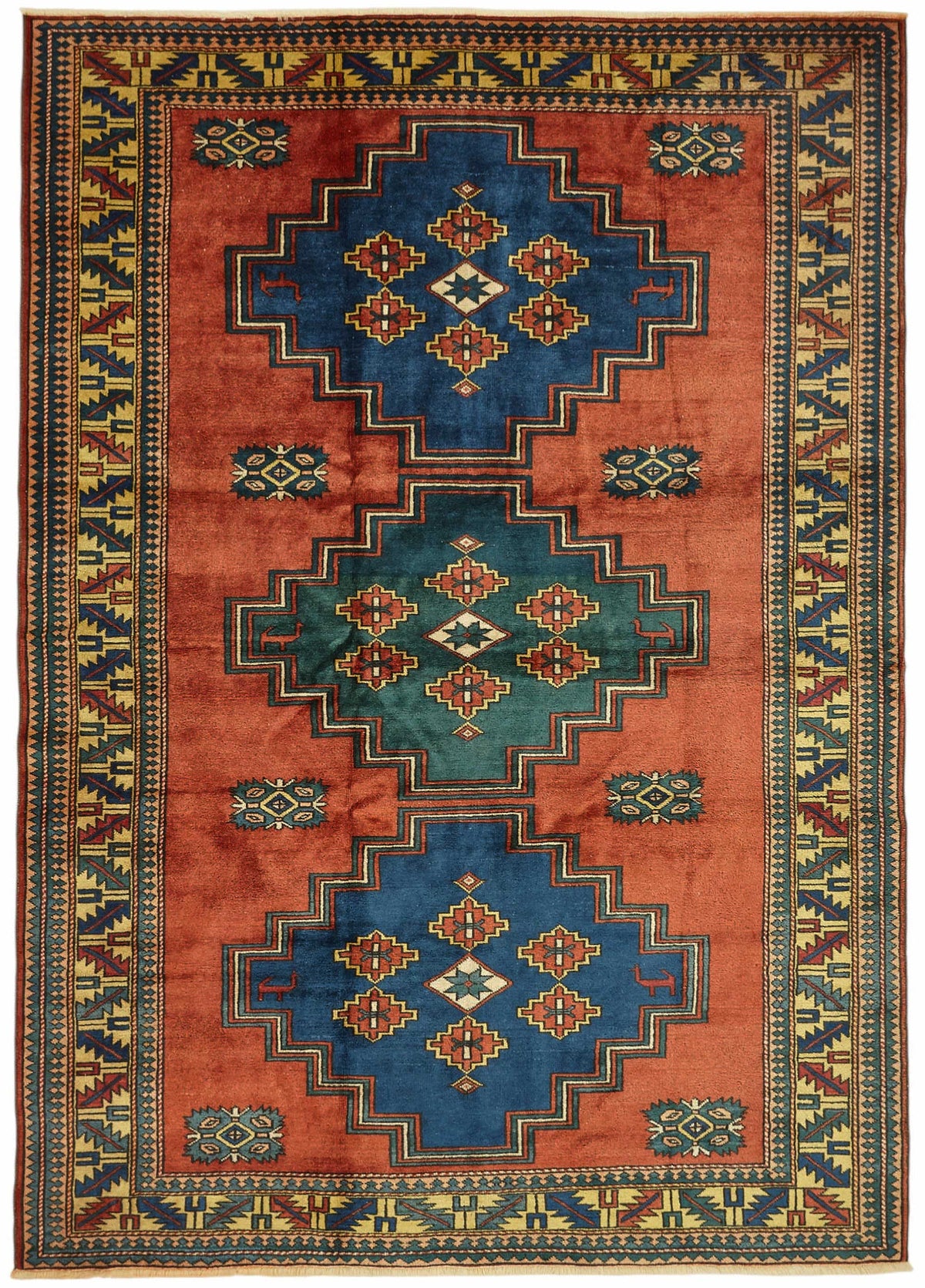 Vamave Uşak Kırmızı Dokuma Halı Geometrik Desenli 202x280 cm 49105