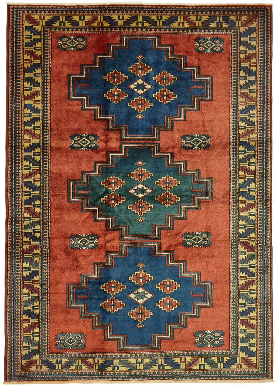 Vamave Uşak Kırmızı Dokuma Halı Geometrik Desenli 202x280 cm 49105
