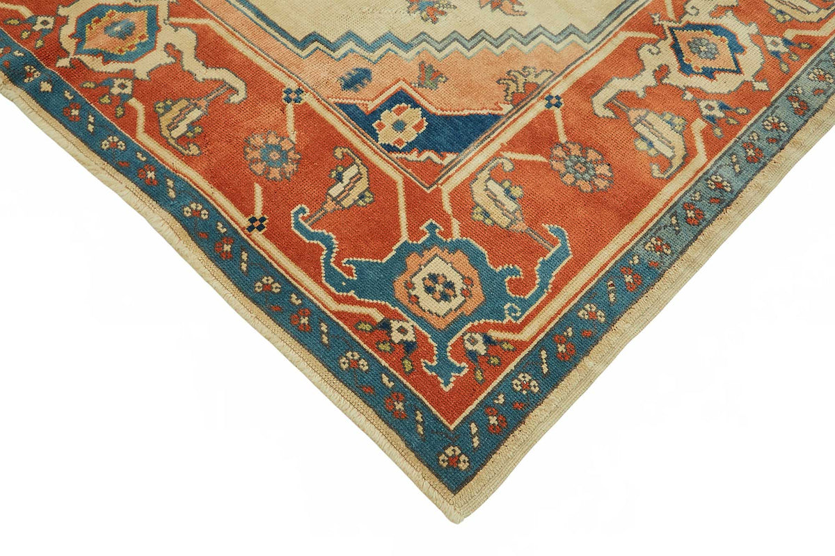 Vamave Madalyon Desenli Bej Uşak Halısı 206x313 cm 49112 – detay görünümü