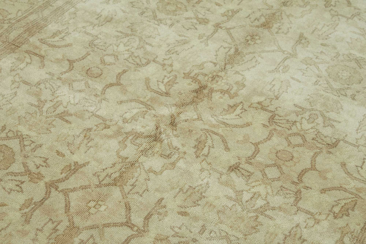 Vamave Bej Rengi Madalyon Desenli El Dokuma Uşak Halı 183x272 cm – mekânda kullanım