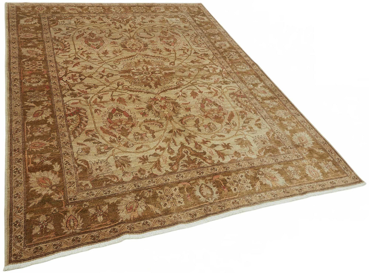 Vamave Kahverengi Halı 6 m2 Uşak El Dokuma Çiçekli 186x254 cm – genel görünüm