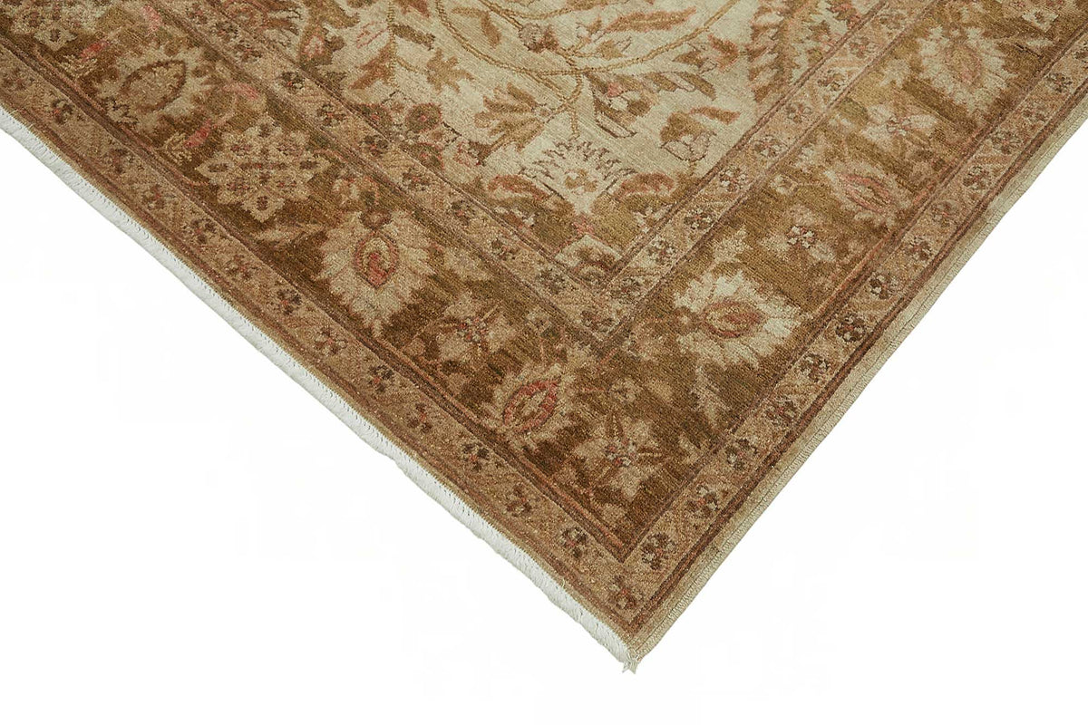 Vamave Kahverengi Halı 6 m2 Uşak El Dokuma Çiçekli 186x254 cm – detay görünümü