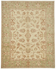 Vamave Uşak Halısı Yeşil ve Krem Çiçekli Düz Yeşil Halı 247x318 cm