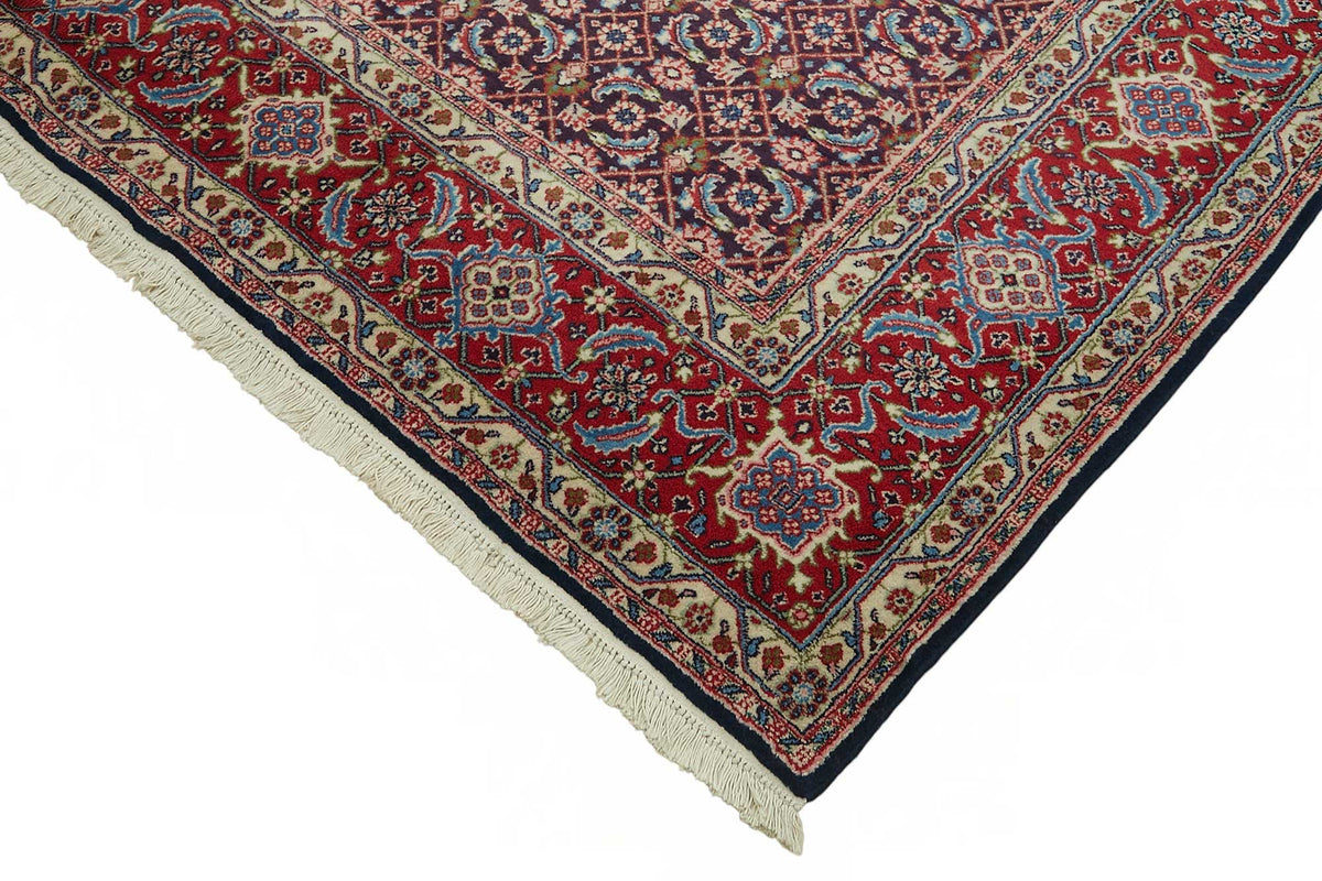 Vamave Geometrik Desenli Lacivert Kırmızı Uşak Halısı 220x312 cm – detay görünümü