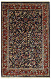 Vamave Kırmızı Dokuma Uşak Halı Lacivert ve Bej Tonlarda 207x315 cm