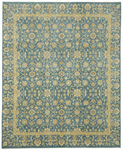 Vamave Mavi Halı Geometrik Desenli Uşak El Dokuma 245x296 cm