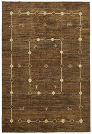 Vamave Geometrik Desenli Kahverengi Uşak Halı 201x296 cm 49134