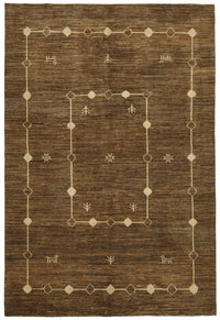 Vamave Geometrik Desenli Kahverengi Uşak Halı 201x296 cm 49134