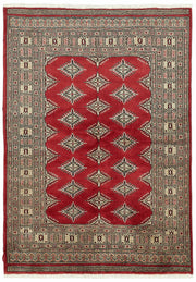 Lomli Kırmızı Etnik Halı Geometrik Desenli Vintage Dokuma 127x180 cm