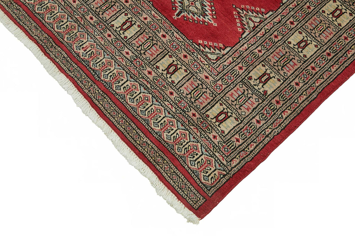 Lomli Kırmızı Etnik Halı Geometrik Desenli Vintage Dokuma 127x180 cm – detay görünümü