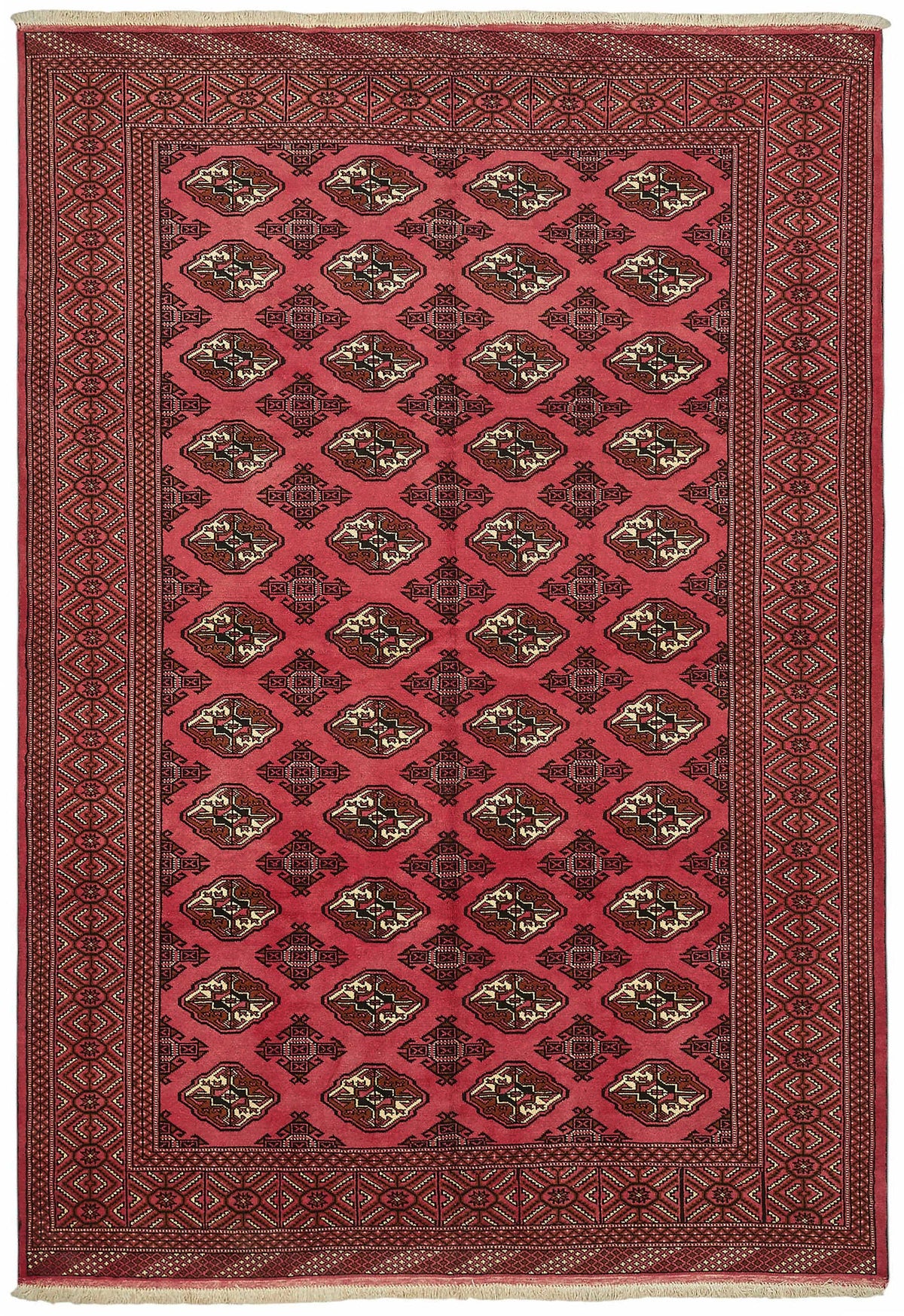 Vamave Kırmızı Geometrik Desenli Uşak El Dokuma Halı 200x290 cm