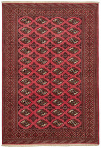 Vamave Kırmızı Geometrik Desenli Uşak El Dokuma Halı 200x290 cm