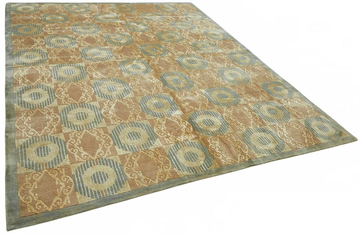 Vamave Bej Gri Antrasit Geometrik Modern Uşak El Dokuma Halı 240x302 cm – genel görünüm