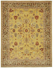 Vamave Çiçek Desenli Sarı ve Kahverengi Uşak Halısı 237x308 cm