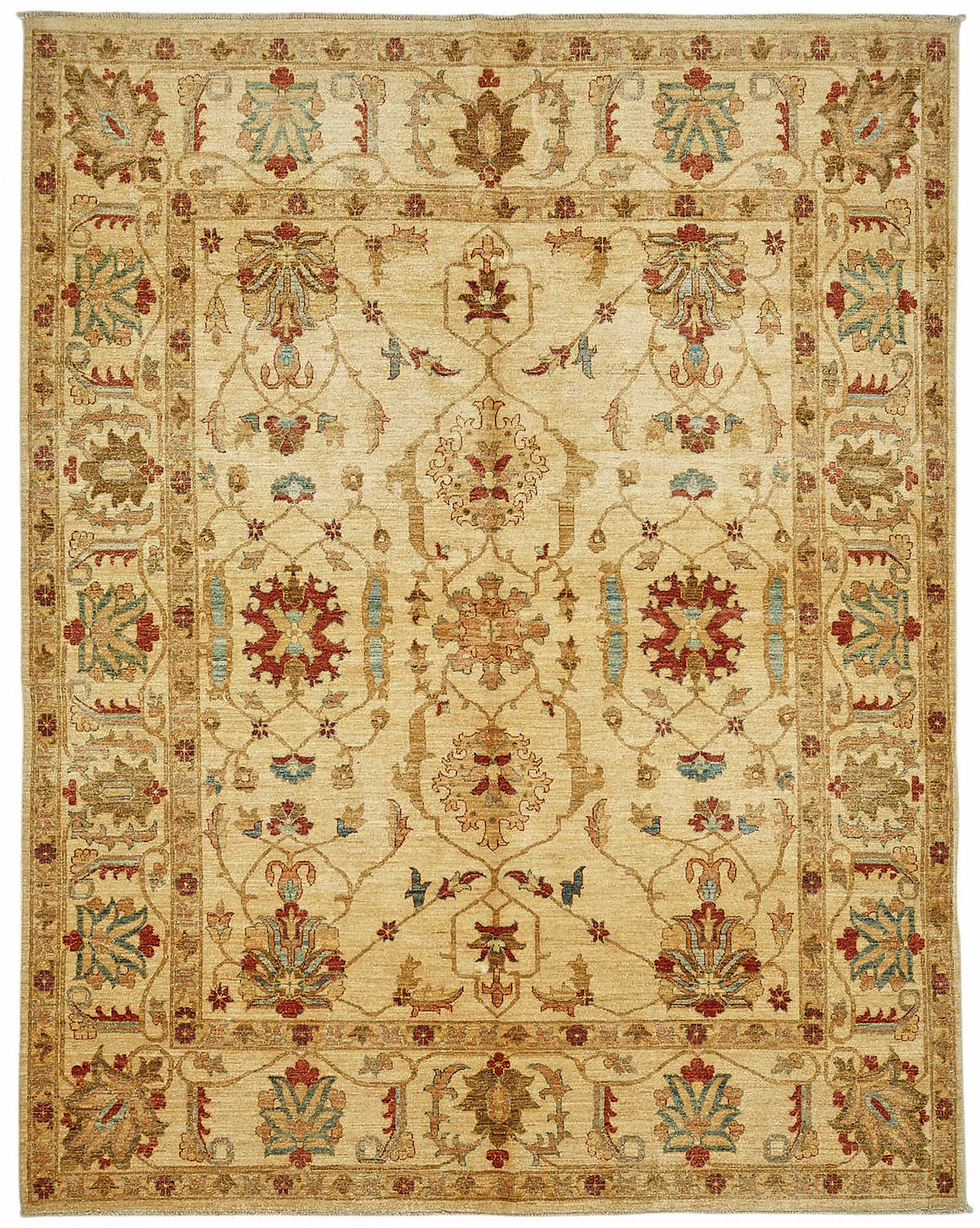 Vamave Düz Kahverengi Halı Uşak El Dokuması Çiçekli 246x310 cm