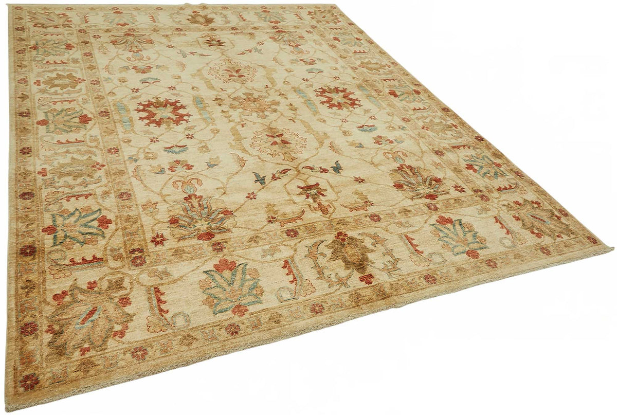Vamave Düz Kahverengi Halı Uşak El Dokuması Çiçekli 246x310 cm – genel görünüm
