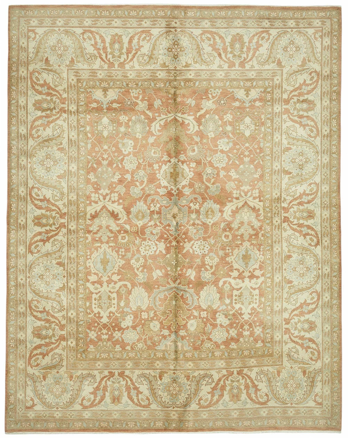 Vamave Uşak El Dokuma Bej Zeminli Çiçekli Halı 247x306 cm 49155