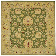 Vamave Yeşil Sarı Çiçekli Uşak El Dokuma Halı 250x250 cm