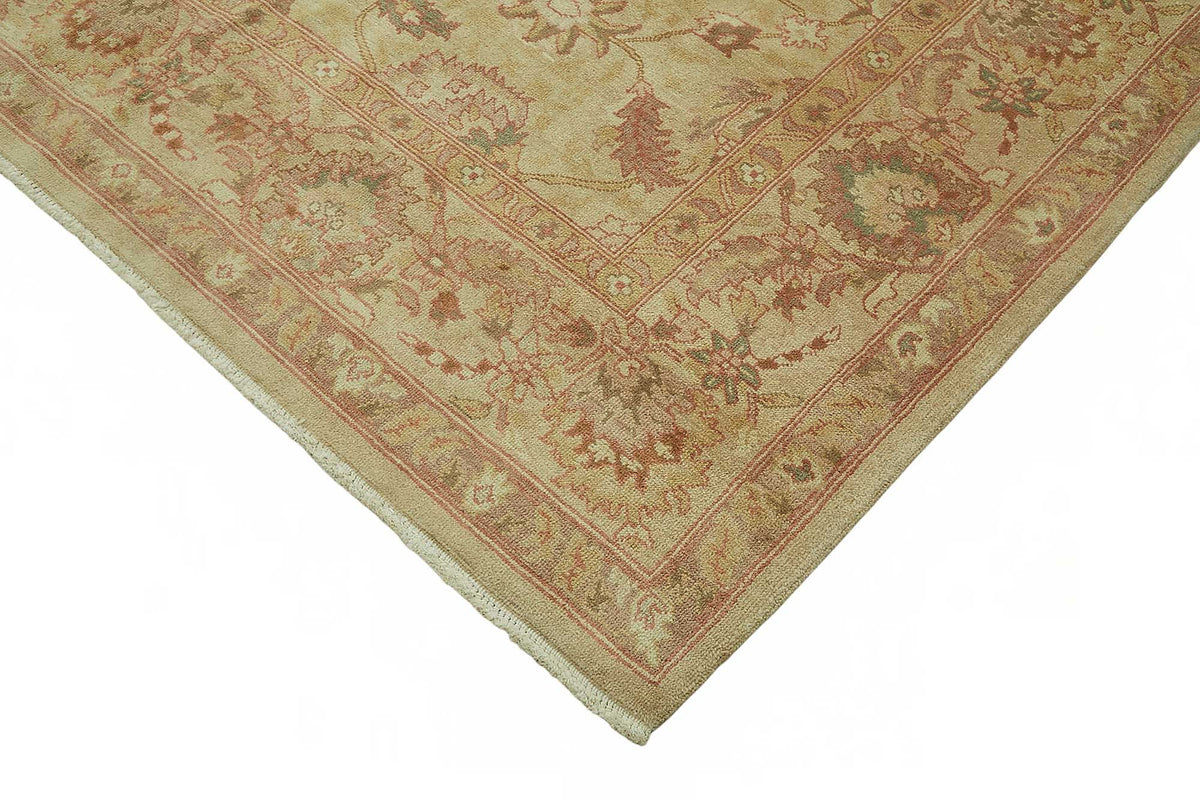 Vamave Düz Bej Halı Uşak El Dokuma Klasik Çiçekli 247x304 cm 49161 – detay görünümü