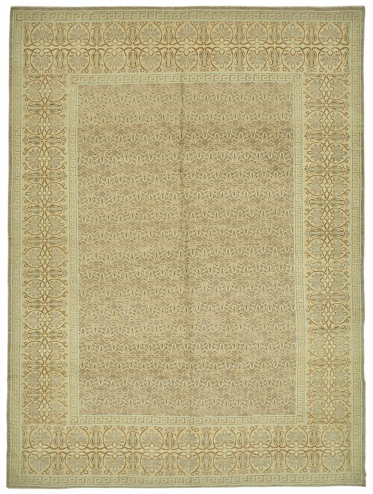 Vamave Uşak Halısı Bej Kahverengi Geometrik Desenli 253x340 cm 49162