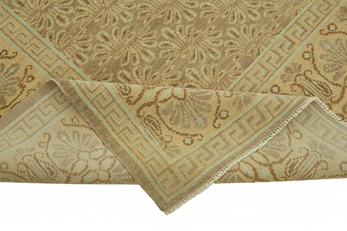 Vamave Uşak Halısı Bej Kahverengi Geometrik Desenli 253x340 cm 49162 – kenar detayı