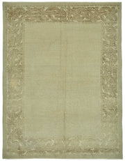 Vamave Bej ve Kahverengi Bordürlü Düz Dokuma Uşak Halısı 248x323 cm