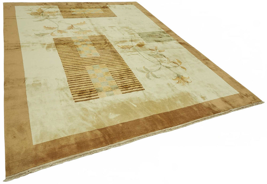 Vamave Bej Halı Modern Soyut Desenli Uşak Dokuma 265x356 cm – genel görünüm