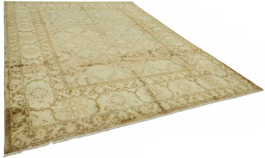 Vamave Kahverengi Halı 6 m2 Geometrik Desenli Vintage Uşak 303x414 cm – genel görünüm