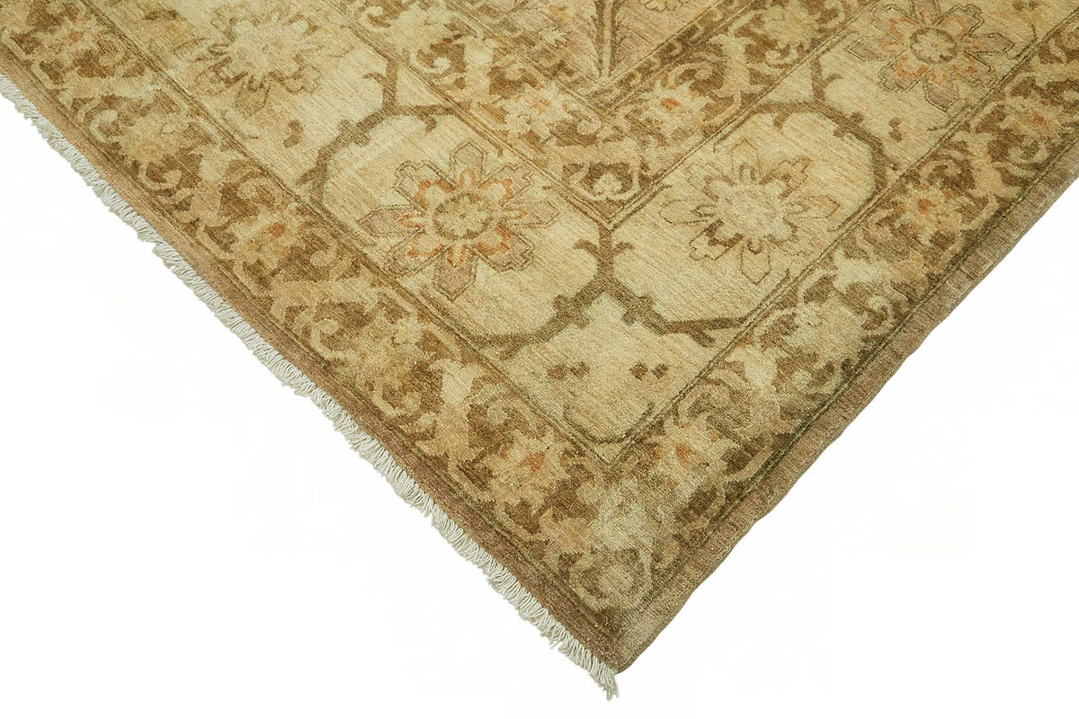 Vamave Kahverengi Halı 6 m2 Geometrik Desenli Vintage Uşak 303x414 cm – detay görünümü