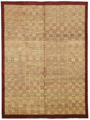 Vamave Uşak Halısı Bordo Bej Geometrik Desenli 273x368 cm 49170
