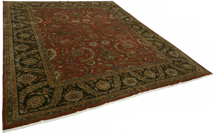 Vamave Kırmızı Çiçek Desenli Uşak El Dokuma Halı 285x344 cm – genel görünüm
