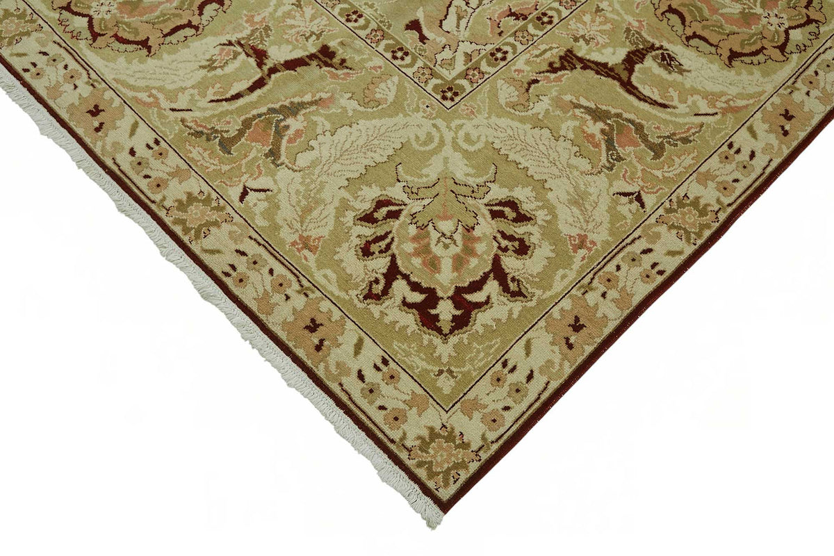 Vamave Madalyon Desenli Bej Kahverengi Uşak El Dokuma Halı 274x375 cm – detay görünümü