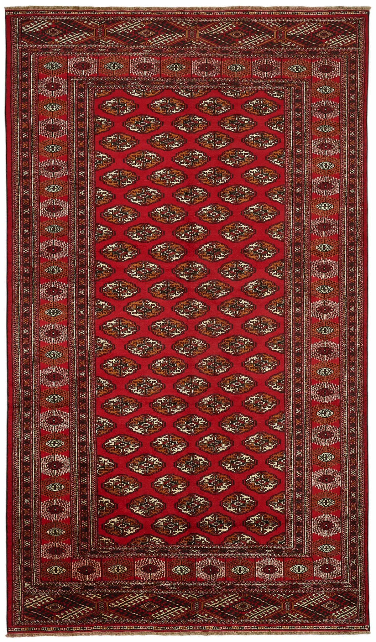 Vamave Uşak Kırmızı Geometrik Desenli El Dokuma Halı 245x413 cm 49174