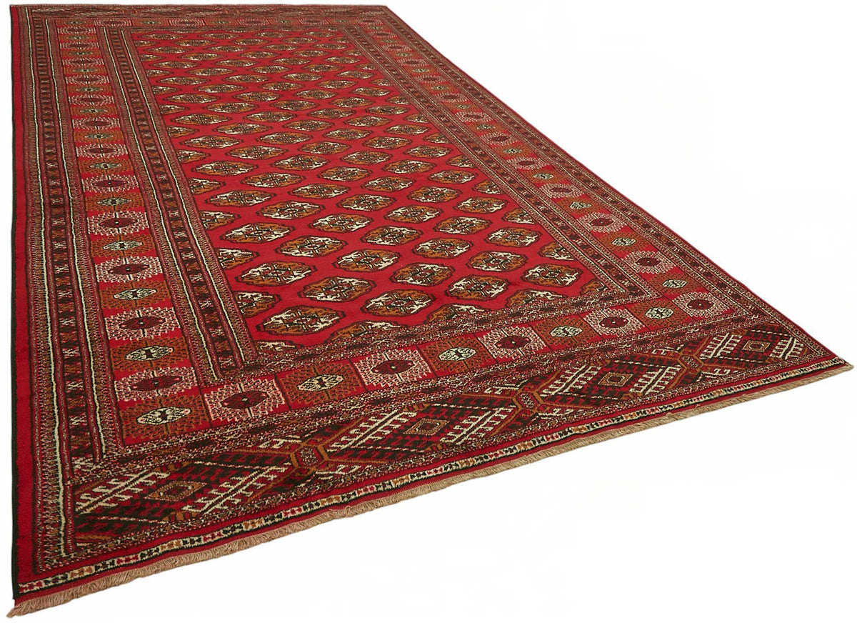 Vamave Uşak Kırmızı Geometrik Desenli El Dokuma Halı 245x413 cm 49174 – genel görünüm