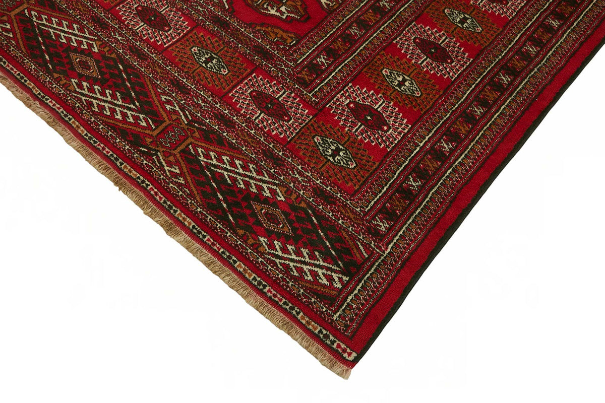 Vamave Uşak Kırmızı Geometrik Desenli El Dokuma Halı 245x413 cm 49174 – detay görünümü
