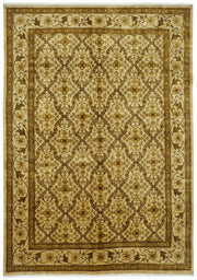 Vamave Bej Kahverengi Geometrik Klasik Uşak El Dokuma Halı 286x411 cm
