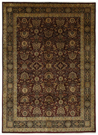 Vamave Bordo Çiçek Desenli Yün Uşak Halısı 301x427 cm 49176