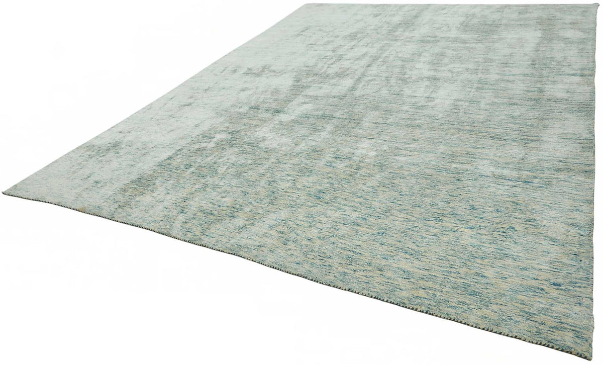 Vamave Soyut Desenli Mavi ve Bej Uşak Halısı 332x443 cm – doku yakın çekim