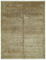 Vamave Bej Kahverengi Çiçek Desenli Uşak El Dokuma Halı 280x360 cm