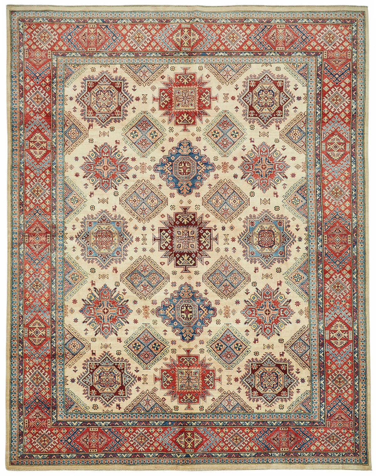 Vamave Madalyon Desenli Kırmızı Dokuma Uşak Halısı 273x342 cm