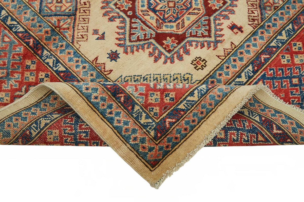 Vamave Madalyon Desenli Kırmızı Dokuma Uşak Halısı 273x342 cm – kenar detayı