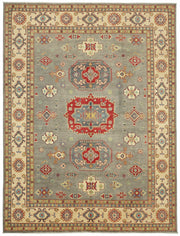 Vamave Geometrik Desenli Gri ve Krem Uşak Halı 277x362 cm 49193