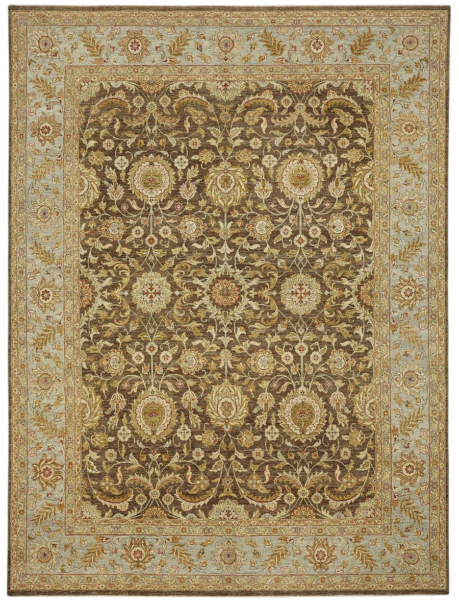 Vamave Uşak Halısı Açık Kahverengi Çiçek Desenli 270x365 cm 49194