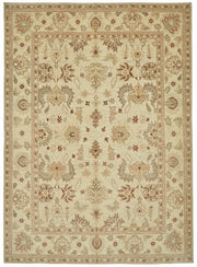 Vamave Kahverengi ve Bej Çiçekli Vintage Uşak Halı 266x377 cm