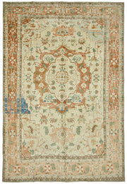 Vamave Madalyon Desenli Bej Uşak Halısı 274x397 cm - Düz Bej Halı