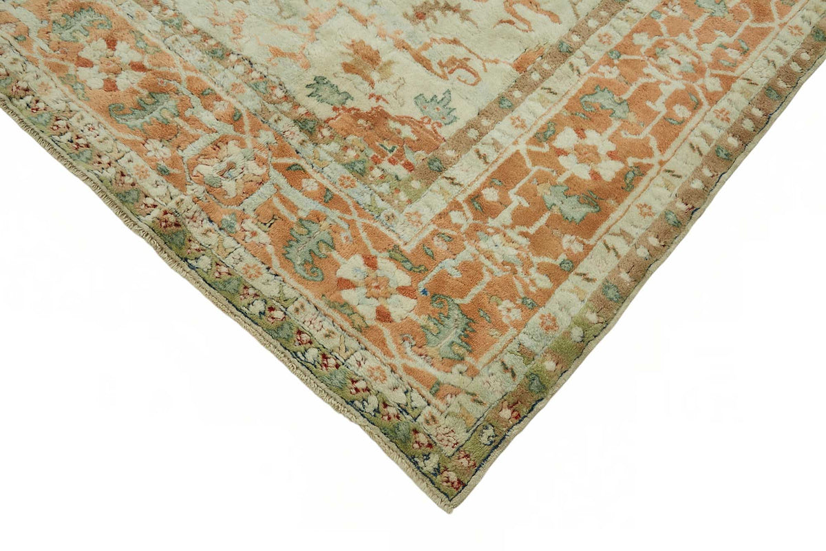 Vamave Madalyon Desenli Bej Uşak Halısı 274x397 cm - Düz Bej Halı – detay görünümü