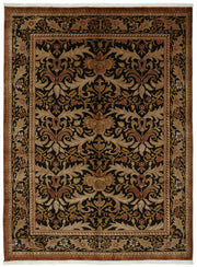 Vamave Klasik Madalyon Desenli Siyah Gold Uşak Halı 268x360 cm 49211