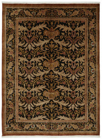 Vamave Klasik Madalyon Desenli Siyah Gold Uşak Halı 268x360 cm 49211